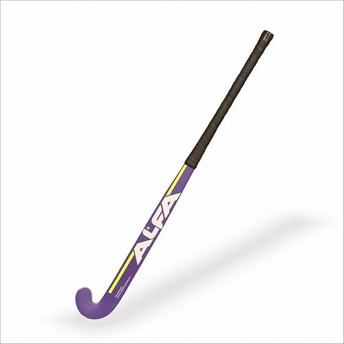 Alfa Y-30 Crosse de Hockey | 10% Carbone | Léger et Durable | Arc Extra Bas | Idéal pour la précision et Le contrôle | Couleur : Violet | Taille : 71 cm