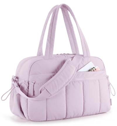 Bagsmart Borsa da viaggio da donna, borsa da viaggio 24l, weekender, impermeabile, borsa da viaggio, bagaglio a mano, borsa da palestra, borsa per clinica, borsa per la nascita, per ospedale, con PVC