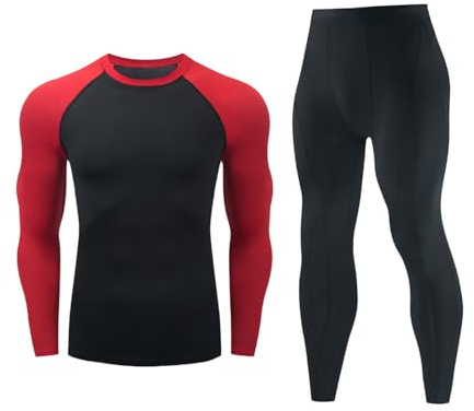 Chándal deportivo para hombre, ligero, camiseta interior deportiva y pantalones de compresión, juego de verano para moto, ropa interior térmica, ropa interior deportiva, ropa interior funcional, O