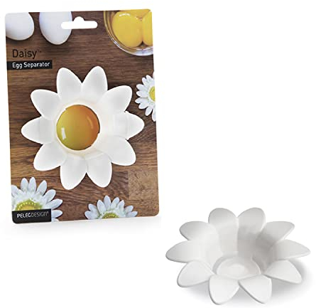 Peleg Design Daisy Separatore Uova Tuorlo, Separa Tuorlo da Albume, Utensile da Cucina in Plastica, Design a Fiore