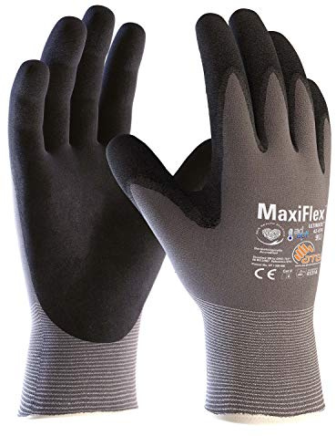 (12 Paar) ATG Handschuhe 42-874 Montagehandschuhe MaxiFlexUltimateAD-APT 12 x grau/schwarz 8