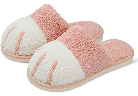 SINNO House Slippers for Women Indoor Gifts Cat Paw Cute Fuzzy Slippers