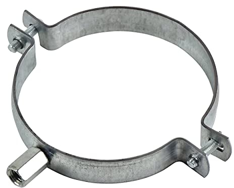 Abrazadera de Tubo de Ø 100mm de Acero Galvanizado para Soporte de Tubos de Calefacción, Canalón, 1 Unidad