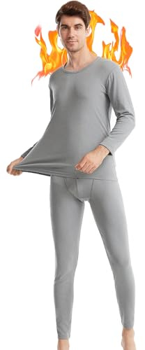 Ensemble de sous-vêtements thermiques pour homme - Sous-vêtements thermiques longs pour homme - Couche de base haut et bas ultra doux - Cadeaux pour hommes avec boîte