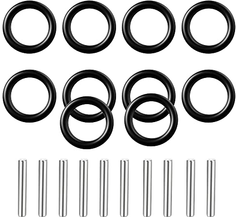 CYUaoao 10 Paar O Ring und Stift 25 MM Federring & 3 x 24MM Kraft-Sicherungsstift Nitrilkgummi O-Ringe für 1/2'' Schlagschrauber Nadellager Maschinen Installation