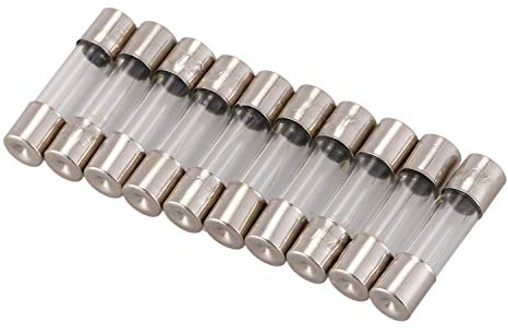Aflytep 10Pcs 250V 0.2A 200mA Flink Glassicherungen Tubes 5mm x 20mm, Metall und Glas, Durchsteckmontage, 7g, 0.2A, 250V, Clear