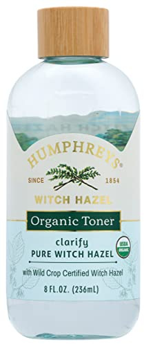 Humphreys Organic Toner, Pure Witch Hazel, USDA Certified Organic, 8 Fl Oz (Pack of 1)