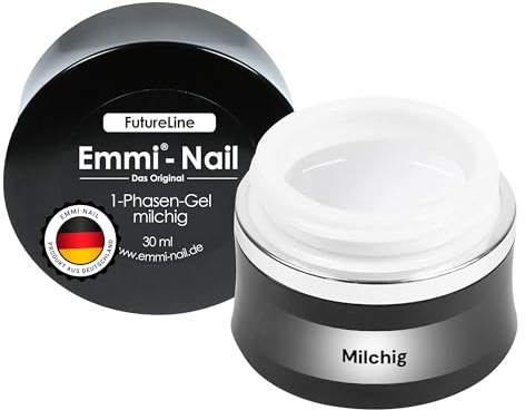 Emmi-Nail Futureline 1-Phasen-Gel milchig – LED UV All-In-One Gel – Grundierung, Aufbau & Versiegelung – Mittelviskos, selbstglättend & vegan – Perfekt für Gelnägel & Naturnagelverstärkung – 30ml