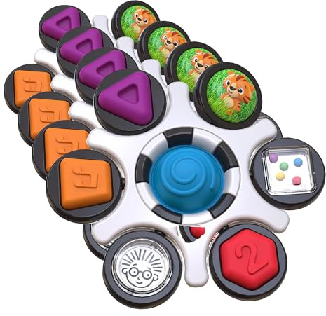 Baby Einstein Curiosity Clutch Fidget Sensory Toy and Pop It Rattle, BPA Free Infant Teether, Age 3 Months+ (Pack of 4)