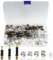 120 Pcs Furniture Connector Hardware Fixings Set, Includes 40 Furniture Cam Lock Screws, 40 Eccentric Cam Bolts Nuts and Dowels & 40 Pre Inserted Nuts for Cabinet Wardrobe Furniture Panel Connecting