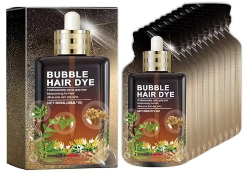 Plant Extract Non-damage Hair Dye Cream, Bubble Plants Hairs Dyes, Nourishes Scalp, Protects Hair, Reduces Dryness, Easy to Carry, for All Hair Types