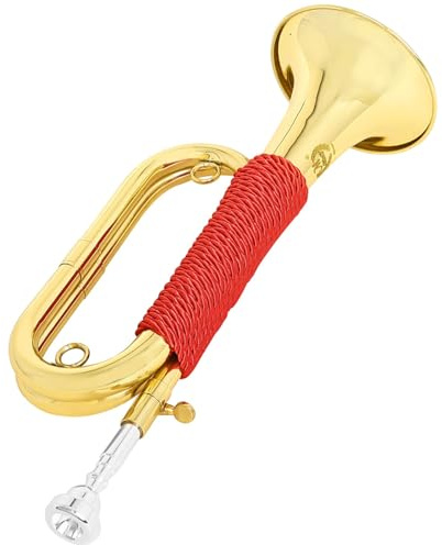 Vintage stilar kavalleri bugg lätt lek mässing kavalleri bugg skolband trumpet för utbildningsentusiaster utomhusaktivitet läger musikinstrument