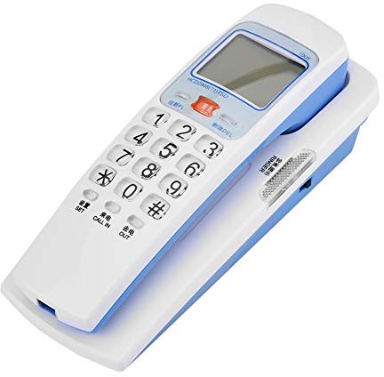 VBESTLIFE Festnetztelefon, Kabeltelefon Standard FSK/DTMF Telefon Erweiterung Telefon für zu Hause (Weiß)