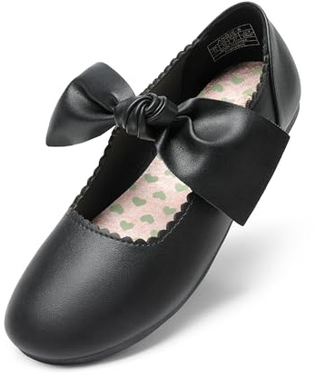 DREAM PAIRS Kids Cute Mary Jane Flats,Size 11 Little Kid,Black