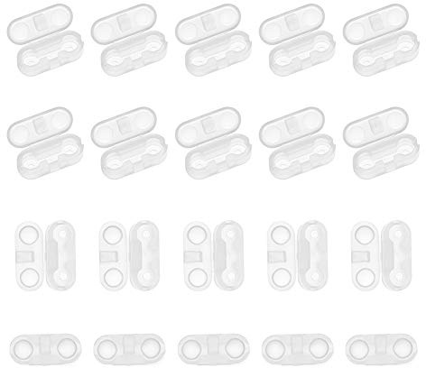 PH PandaHall 60pcs Connettore a catena in plastica trasparente Connettore a catena a sfera di ricambio Clip per connettore per tende a rullo con catena in rilievo da 4,5 mm Tende verticali