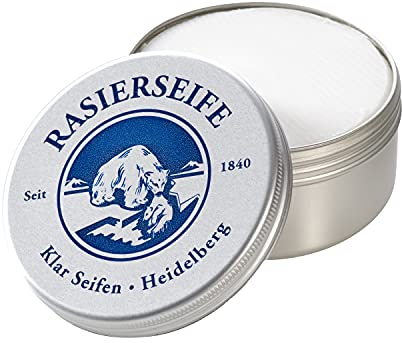 Klar Seifen - Rasierseife in Blechdose, Sport, Schaum, Unisex, Männer mit empfindlicher Haut, Outdoor-Enthusiasten