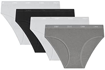 DIM Fille – Culottes Les Pockets Ecodim Coton x4 | Ultra Douces & Stretch | Motifs Amusants | Confort Quotidien