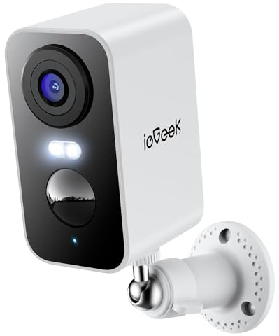 ieGeek Security Cameras Wireless Outdoor, 2K 3MP Battery Powered WiFi Security Camera with Spotlight & Siren Alarm, 2-Way Audio, Color Night Vision, AI Detection for Home Security, Works with Alexa