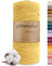 goldmariechen Premium Makramee Garn (Sonnengelb) | 3mm x 100m | 100% Baumwolle | plastikfreie Verpackung | Makramee Baumwollgarn für DIY Handwerk