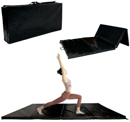 Kapler Foldable Gymnastics Mat 2.4 x 1.2 m, 5 cm Foam Exercise Mat | 5 cm EPE foam core with wipe-clean PVC cover for floor practice.