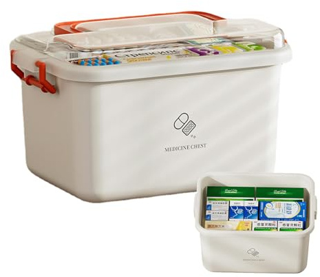Boîte de rangement de médicaments - Boîte de pharmacie de stockage portable, boîte de bandages | Boîte à médicaments multicouche de grande capacité, boîte à médicaments pour la maison