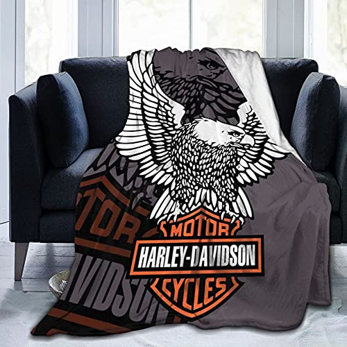 Coperta per gli amanti della moto, super morbida ed elegante, in flanella per tutte le stagioni, per soggiorno, camera da letto, letto, divano, viaggi, campeggio, 203 x 152 cm