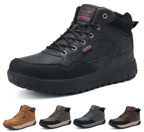 ARRIGO BELLO Botas de Invierno Botas de Nieve Caliente para Hombre Antideslizantes Zapatos de Senderismo Montañismo (Negro 44)