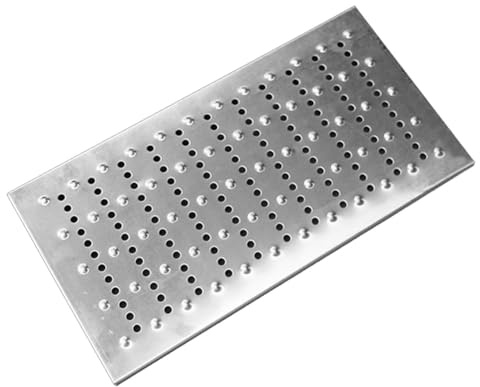 Kanaldräneringsgallerskydd 40 x 50 cm utomhus/inomhus dräneringslösning för gårdsuppfart och infälld avloppshandfat metall