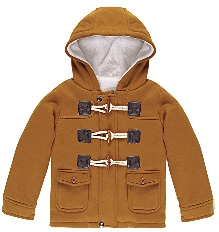 CHIC-CHIC-Manteau Duffel-coat Hiver pour Bébé Garçon Fille à Capuche Blouson Epaisse Chaud Hoodies (18-24 mois, kaki)