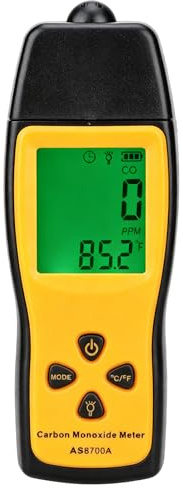 CO/kolmonoxidmätare, handhållen kolmonoxidtestare och detektor, bärbar rum verkstad CO gasläcka övervakare, LCD CO-mätare 0 ~ 1 000 Ppm