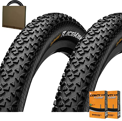 Continental MTB Reifen Race King 27,5x2.00 | 50-584 schwarz + AV Schlauch (Set 2 Stück)