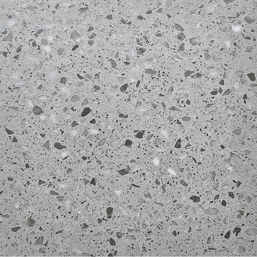 Peel and Stick Floor Tiles Pack of 30 Pieces Covers 30 ft² (2.79m²) Self Adhesive Vinyl Floor Tiles size 12x12 In (30.5x30.5cm) 1.5mm thick Waterproof Kitchen Terrazzo Grey Vinyl Flooring