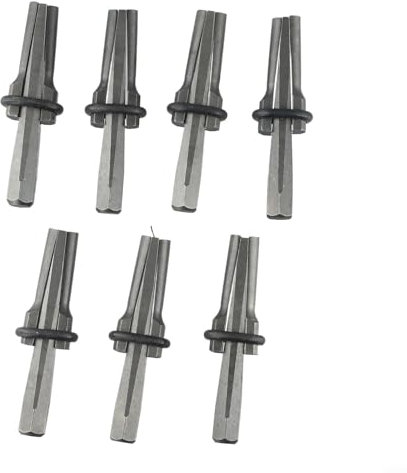 Gbtdoface Juego de 7 divisores de piedra de plumas y cuñas, cuñas de cuña resistentes, cuñas de inserción de 9/16 pulgadas, cuñas de plumas, divisor de piedra de roca, herramientas manuales de 14 mm