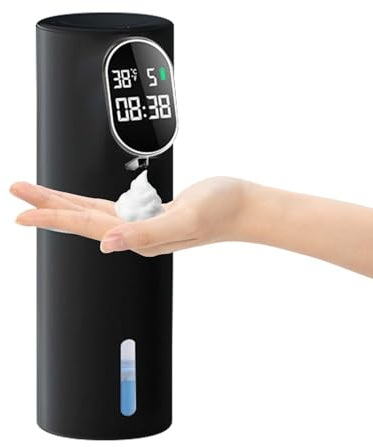 Dispensador jabón automático Dispensador de jabón con Sensor automático 320 ml Dispensador de jabón Inteligente con Reloj Dispensador de jabón eléctrico Dispensador de jabón con Sensor sin Contacto