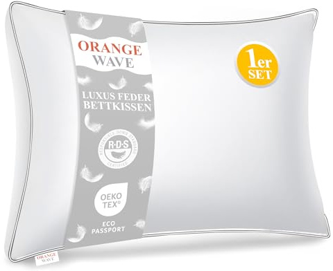 Kopfkissen 50x70 Daunenkissen Federkissen 3-Kammer Kissen Daunen und Federn