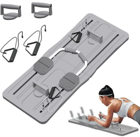 Pilates Reformer Maschine, Pilates Board, Multifunktionales Bauchmuskel-Trainingsbrett, Automatischer Rückprall, Pilates Reformer Board für Heimtraining für Reformer-Körperausdauer, Dehnung,