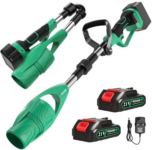 Cordless Leaf Blower with 21V 4000mAh Battery, Collapsible Garden Leaf Blower Infinite speed Regulation, 520 CFM 180 MPH Battery Blower for Lawn Care, Leaves, Snow, Dust and Debris Removal