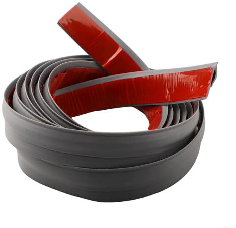 Bande de bord de moquette 3 mètres, design TPE pour une protection efficace contre l'humidité et les voyages (gris foncé)
