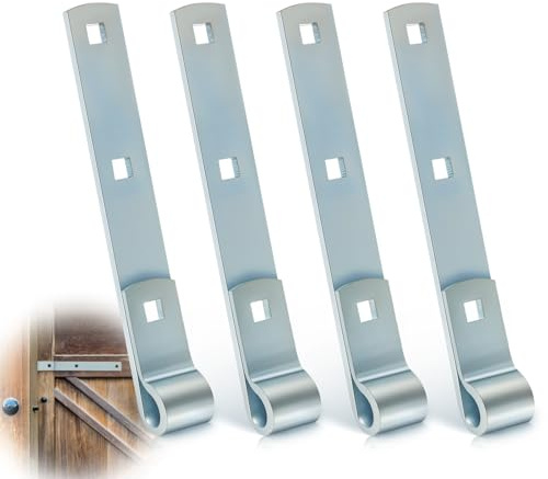 Yaocom 4 Pack 8 Zinc Strap Hinge Heavy Duty for Gates, Tool Sheds, Barns and Other Swing Doors (Silver)