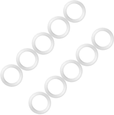 ERYUE Arandela de Anillo de Junta Sellado Silicona con Abrazadera Sanitaria 1,5 para Tuberías Acero Inoxidable Grado Alimenticio, 10 Piezas/juego para la Industria Bebidas y Cerveza Láctea