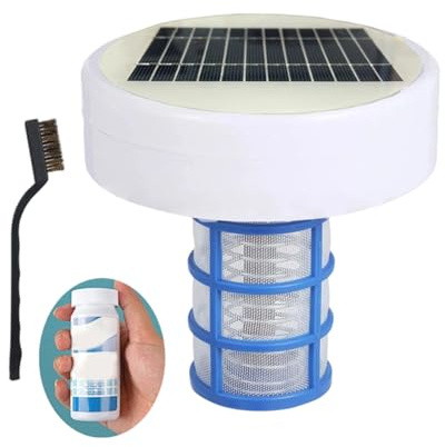 Limtula Nettoyeur flottant automatique de piscine solaire ioniseur en cuivre dispositif de réduction du chlore purificateurs de piscine facile à utiliser nettoyant flottant automatique pour spa
