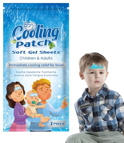Toppa rinfrescante - 10 cuscinetti rinfrescanti per fronte in idrogel per | bambini e adulti | Cerotti freddi per la stagione calda per alleviare la febbre, cerotti portatili per il mal di testa e prod