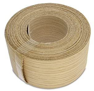 WoodPress® 50 mm Bois de Chêne Véritable Bande de Chant en Placage Préencollé – Rouleau de 7,5 m – Application à Repasser facile à faire soi-même, couvre le bord d'un panneau MDF standard