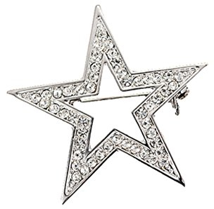 OULII Stern Form Brosche Frauen Dekorative Stilvolle Festzug Corsage Pentagramm Anzug Breastpin für Business Hochzeit 5 * 5 cm