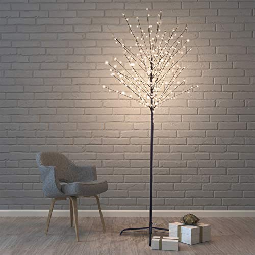 DecoKing 320er LED Baum warm Weiß Lichterbaum Lichterzweig innen außen LED Tree Gartendeko Lucky