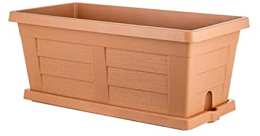 Bama FIORIERA Effetto Legno CM.80X40X34H Terracotta