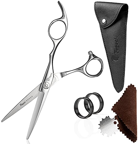 Fagaci Haarschneideschere Profi 6 mit Extrem Scharfen Blättern, Haarschere Friseurschere Profi aus 440C-Stahl, Friseur Scheren Professionell Feiner Schnitt, Schere Haare Schneiden Set