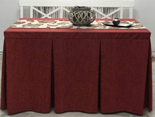 Falda o Ropa de Camilla Valeria en Chenilla 120x70x72 y a Medida (ROJA)