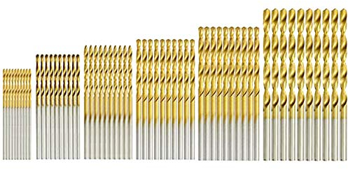 Forets Hélicoïdaux HSS 60 Pieces Foret à Métaux, Forets HSS Titanium Micro Drill 1, 1.5, 2, 2.5, 3, 3.5mm Kit de Forets Hélicoïdaux pour Perçage Plastique, Bois, Metal