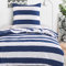 HENGWEI Blau Bettwäsche 135x200cm 2teilig Set Oeko-TEX Zertifiziert, Extraweiches Bettwäsche-Sets für Einzelbett Hochwertiges Mikrofaser Bettbezug mit Kissenbezug 80x80cm, Blau Weiß Streifen
